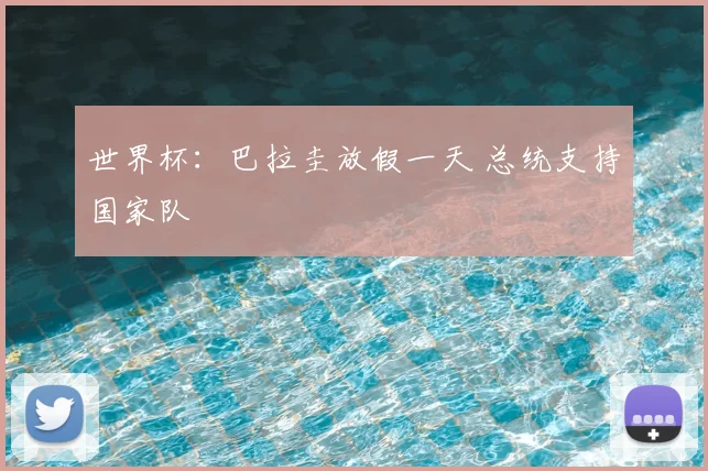 世界杯：巴拉圭放假一天 总统支持国家队